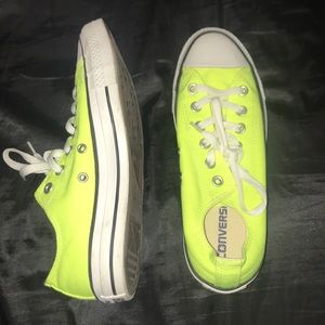 Neon yellow converse